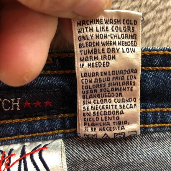 Bill Blass Womens Jeans Size 14P Stretch Straight Leg Blue Denim Casual Classic - Picture 10 of 15